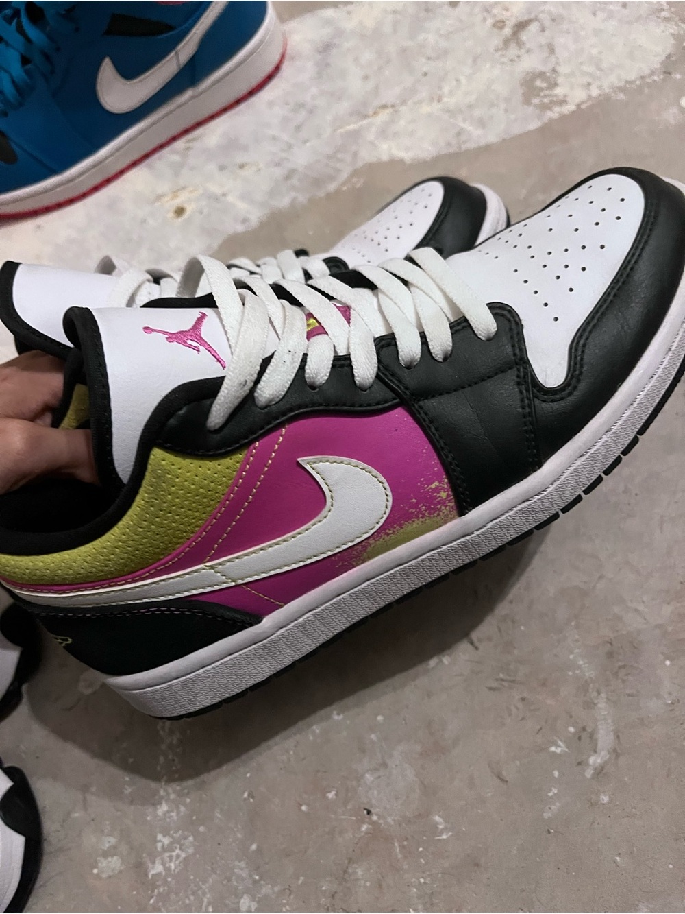 Nike Low Top Sneakers in Pink, Black & Yellow